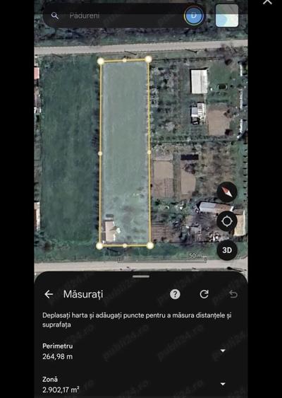 Teren intravilan Padureni 2.665 mp | 2 fronturi | parcelabil - 1