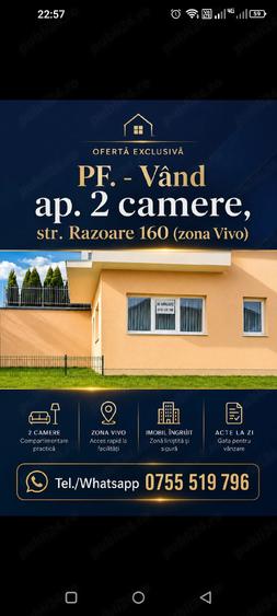 Apartament cu 2 camere semidecomandat în Central