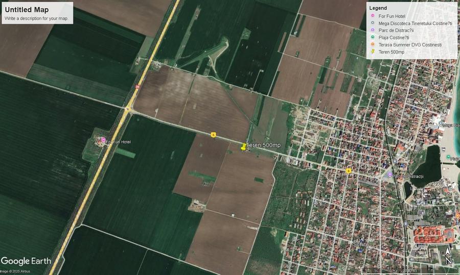 Teren Construcții intravilan de 500 mp, în Vest