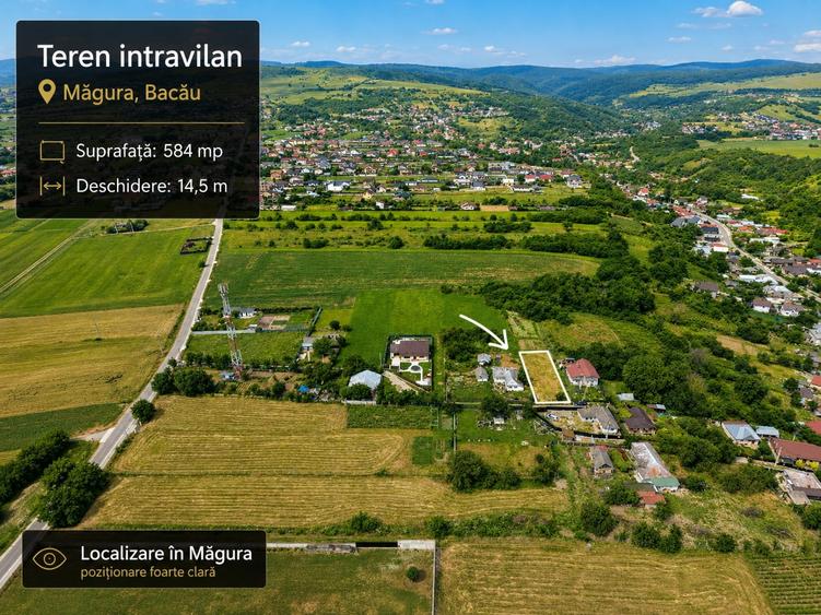 Teren Construcții intravilan de 584 mp, în Măgura