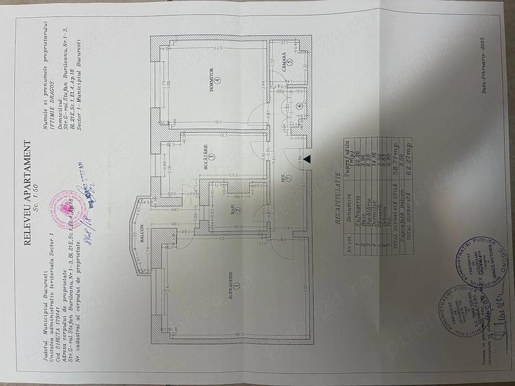 Apartament cu 2 camere decomandat în Aviației