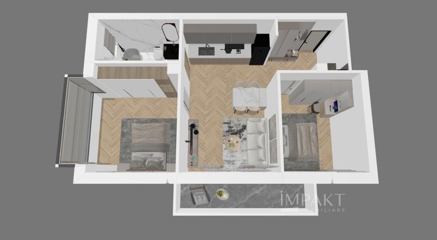 Apartament cu 3 camere semidecomandat în Florești