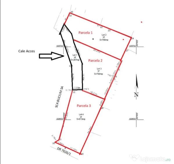 Teren intravilan, 790 mp, zona Bucium - Reper Freya - 1