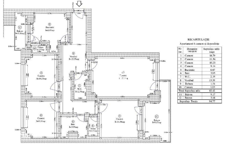 Apartament cu 4 camere decomandat în Parcul Circului