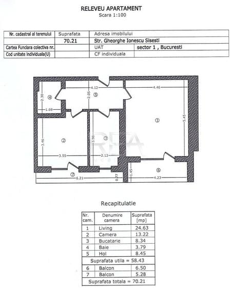 2 Camere 70m.p. + Parcare | Et.1/6 | Zona Sisesti - 6