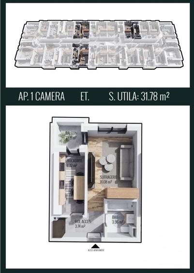 Garsonieră decomandată în Dudu