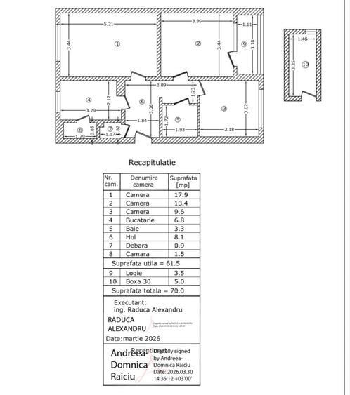 Apartament cu 3 camere decomandat în Drumul Taberei