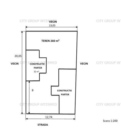 Teren Construcții intravilan de 260 mp, în Ultracentral