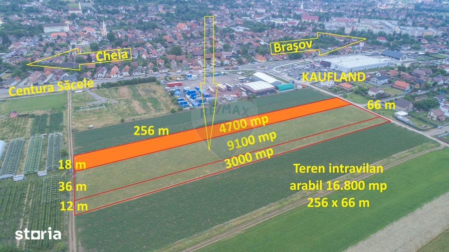 Teren de 4700 mp, în Central
