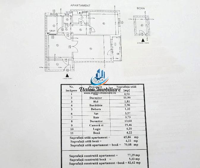 Apartament cu 3 camere semidecomandat în Mărăței
