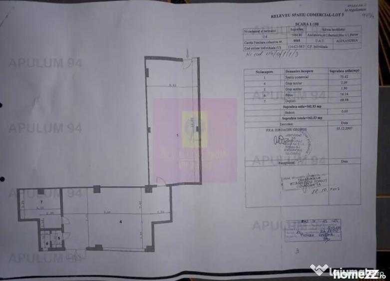 Spațiu comercial, de 163 mp, în Central