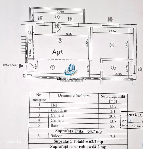 Apartament cu 2 camere semidecomandat în Central
