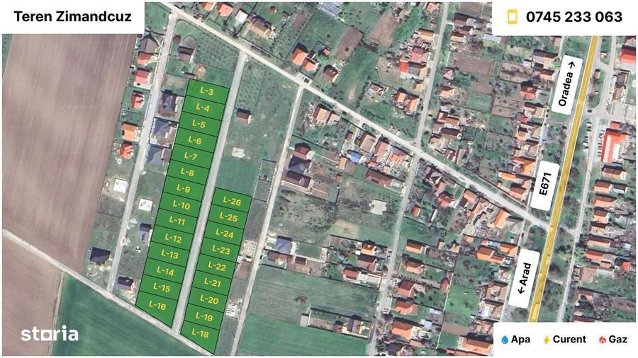 Teren de 709 mp, în Zimandu Nou