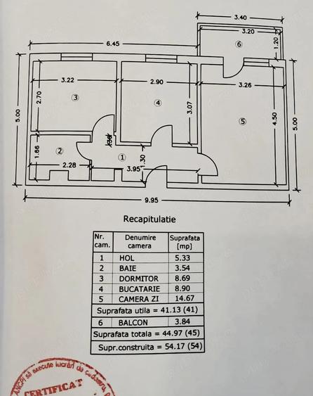 Apartament cu 2 camere decomandat în Central