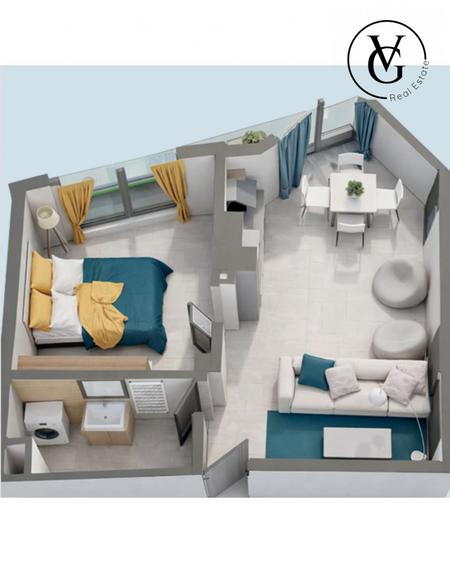 Apartament cu 2 camere decomandat, mobilat în Mamaia-Sat