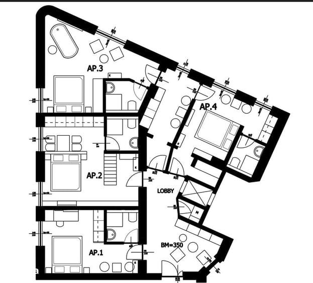 Apartament cu 4 camere - Ultracentral - IMOBIHOR - 1