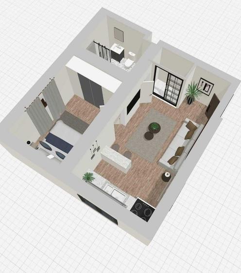 Apartament cu 2 camere decomandat în Central
