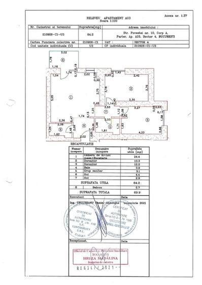 Apartament cu 3 camere în Văcăresti
