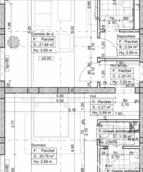 Apartament cu 2 camere semidecomandat în Braytim