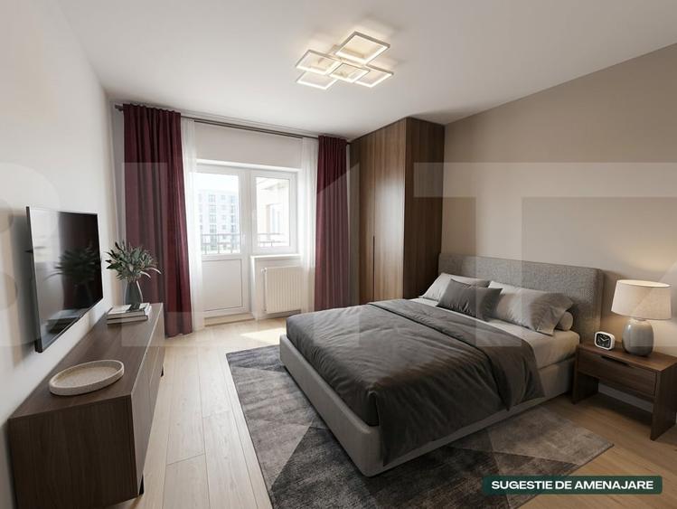 Apartament decomandat cu 2 camere, 52.82 mp - Sf. Gheorghe - 1
