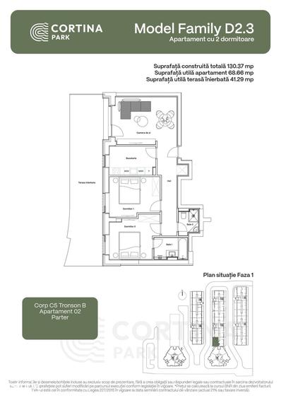 Apartament cu 3 camere în Militari