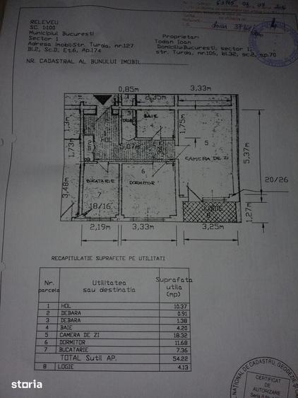 Apartament cu 2 camere decomandat în Grivița