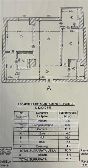 Apartament cu 3 camere decomandat, mobilat în Copou