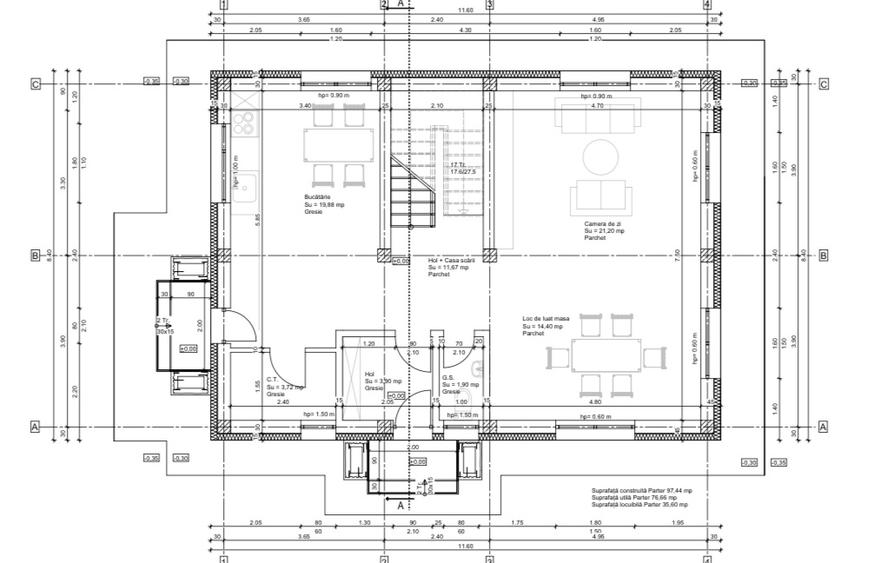 Casă individuală cu 4 camere cu Teren 800 Mp în Sălicea