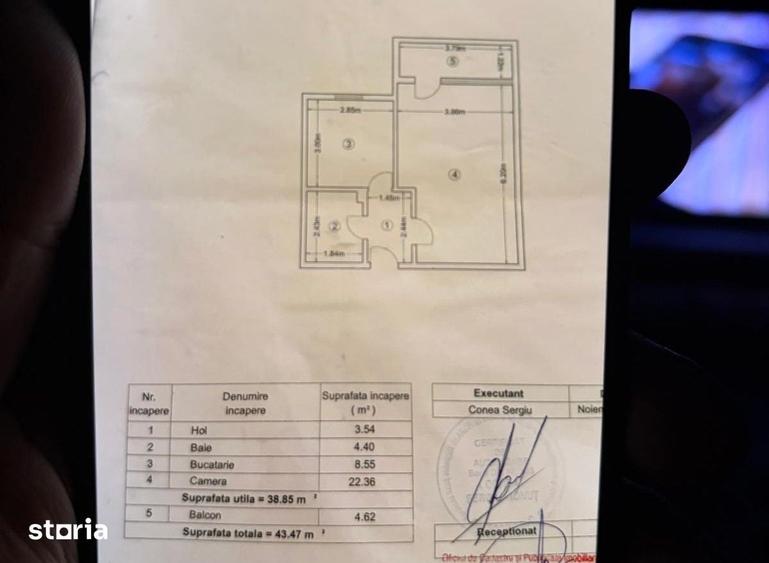 Garsonieră decomandată în Central