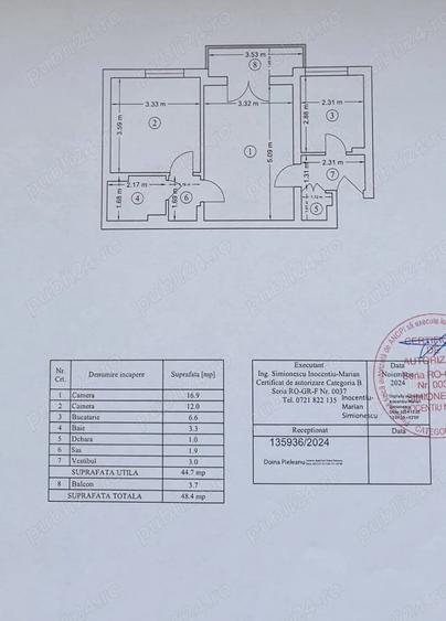 Apartament cu 2 camere semidecomandat în Titan
