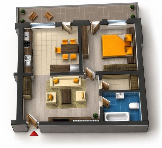 Apartament cu 2 camere decomandat în Pârneava