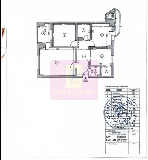 Apartament cu 3 camere în Unirii