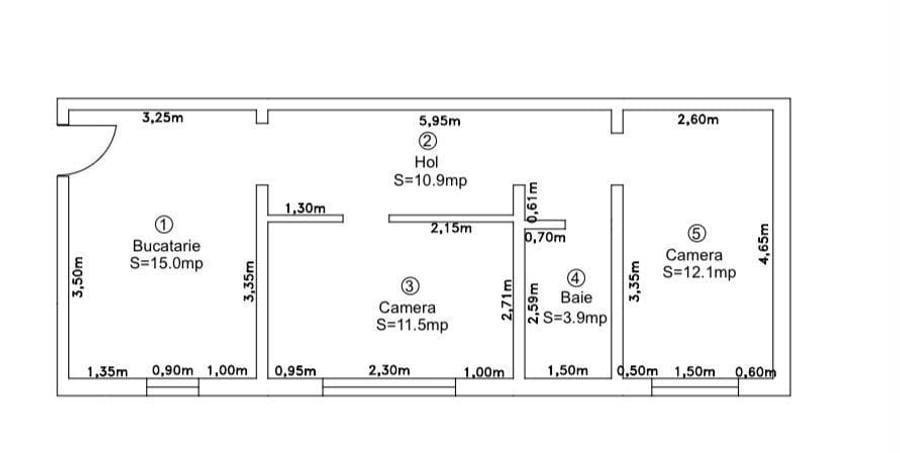 Apartament cu 2 camere decomandat în Ciarda Roșie