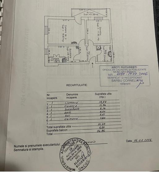 Apartament cu 2 camere decomandat, mobilat în Central