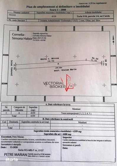 Teren de 4400 mp, în Glina