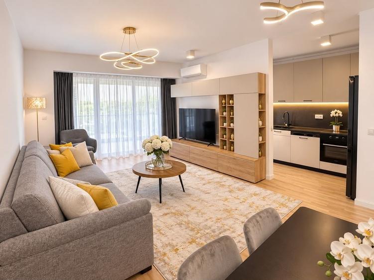 Apartament cu 3 camere decomandat, mobilat în Băneasa