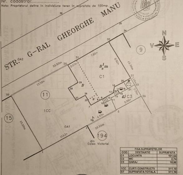 Casă cu 5 camere cu Canalizare în Calea Victoriei