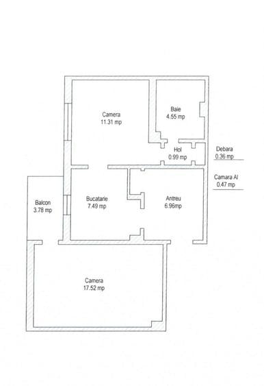 Apartament cu 2 camere decomandat în Alfa