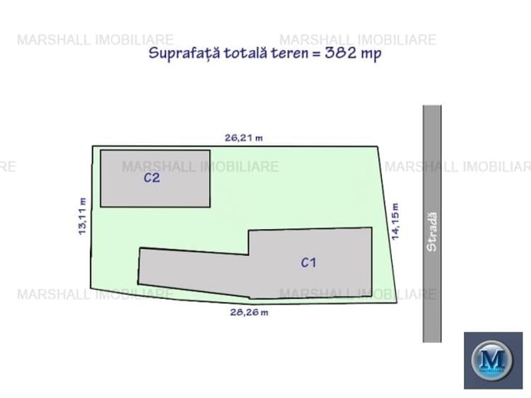 Teren Construcții intravilan de 382 mp, în P-ța Mihai Viteazu