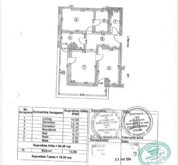 Apartament cu 3 camere în Central