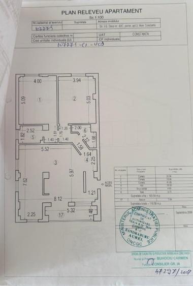 Apartament cu 3 camere decomandat în Casa de Cultură