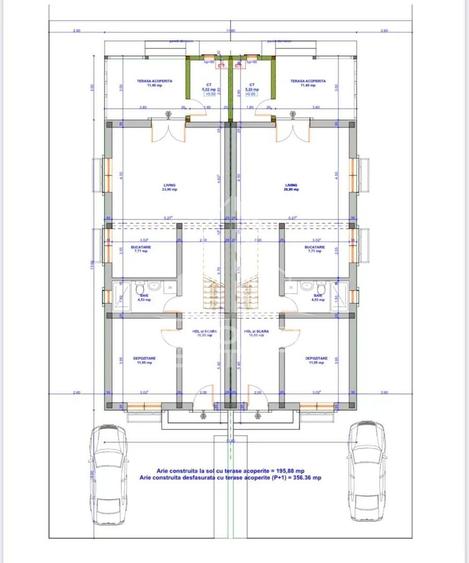 Duplex cu 4 camere cu Canalizare în Giarmata-Vii