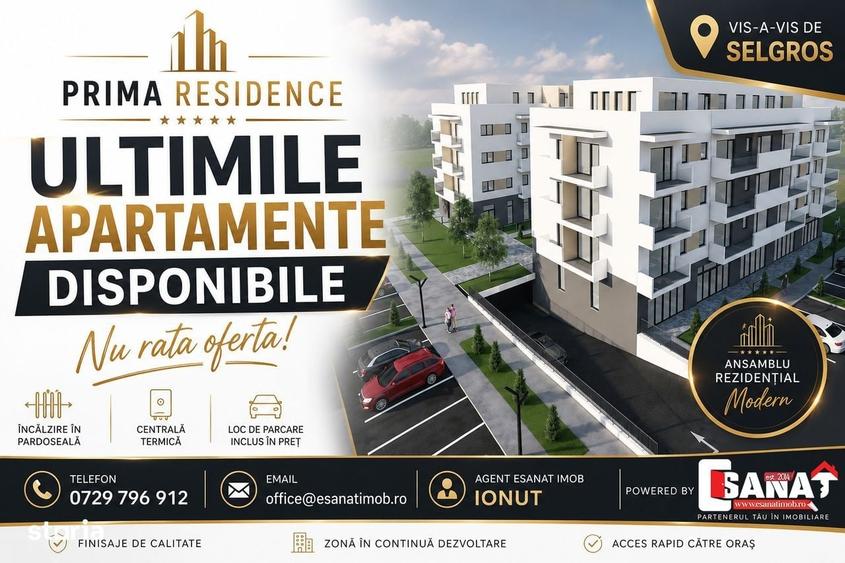 Ultimile Unitati | Prima Residence | Parcare | 2 Balcoane |DEZVOLTATOR - 1