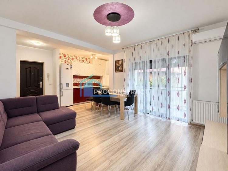 Apartament cu 3 camere semidecomandat, mobilat în Giroc