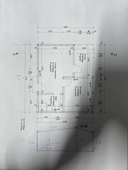 Casă cu 2 camere în Central