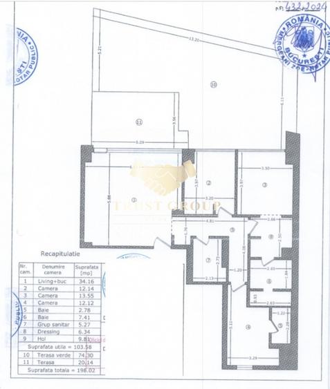 Apartament cu 4 camere decomandat în Kiseleff