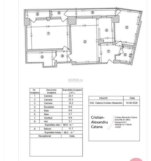 Apartament cu 4 camere semidecomandat în Lacul Tei