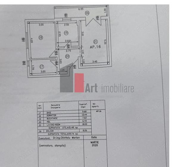 Apartament cu 2 camere decomandat în Dobroești