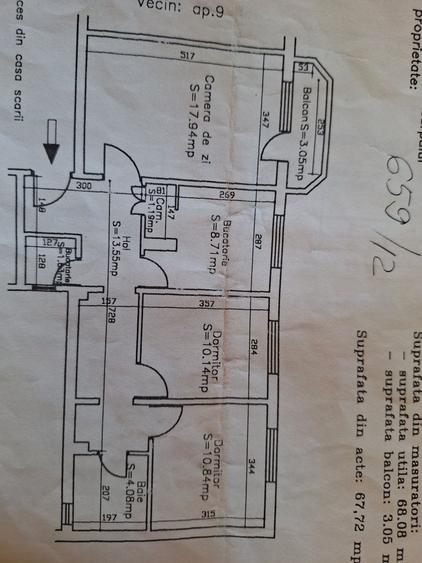 Apartament cu 3 camere decomandat în Central