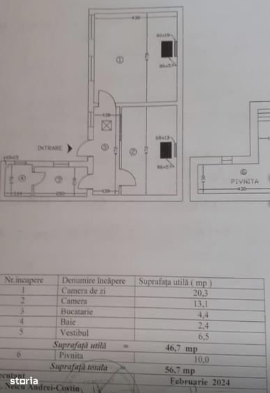 Casă cu 2 camere decomandat cu Teren 65 Mp în Foișorul de Foc